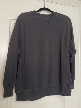 Aerie Down to Earth Crew Sweatshirt Pullover Gray XS